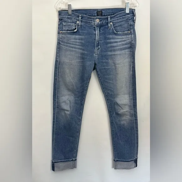 CITIZEN OF HUMANITY Made In USA Jeans Women 27 “30x27” Jazmin Ankle Cuffed Hem