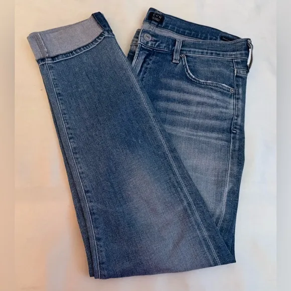 CITIZEN OF HUMANITY Made In USA Jeans Women 27 “30x27” Jazmin Ankle Cuffed Hem