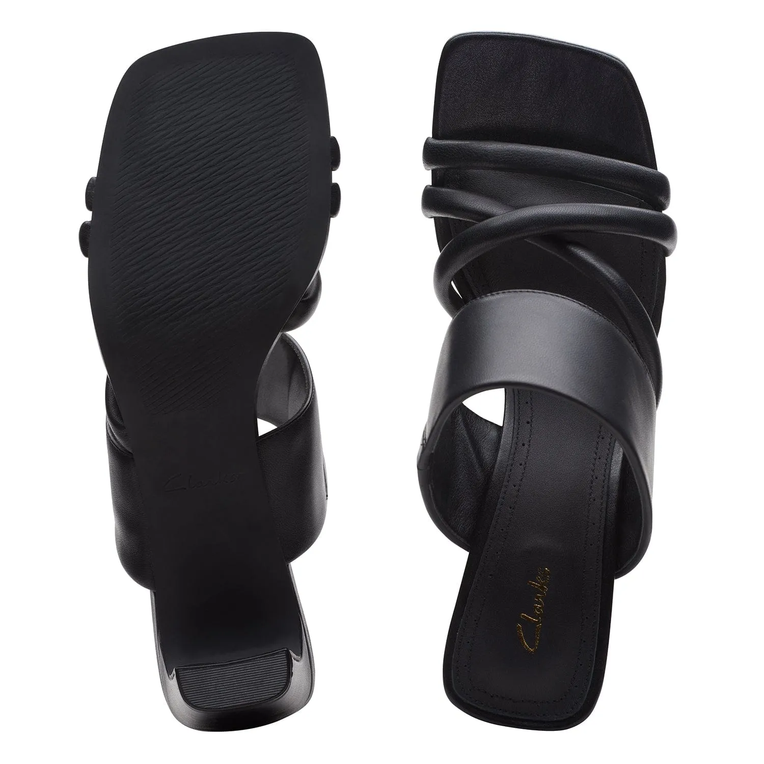 Clarks Seren65 Mule - Sandals - Black Leather - 261710524 - D Width (Standard Fit)