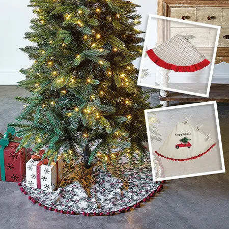 Classic Farmhouse Christmas Tree Skirt, Pick Your Style