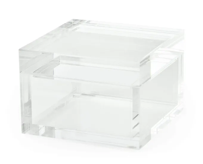 Clear Square Lucite Small Box