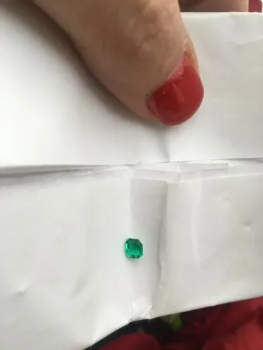 Colombian Emerald Cut Loose Emerald .41 CT