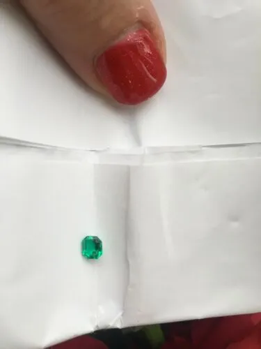 Colombian Emerald Cut Loose Emerald .41 CT