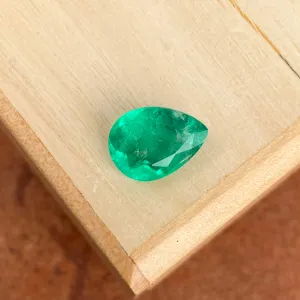 Colombian Pear Shape Loose Emerald 3.77 CT