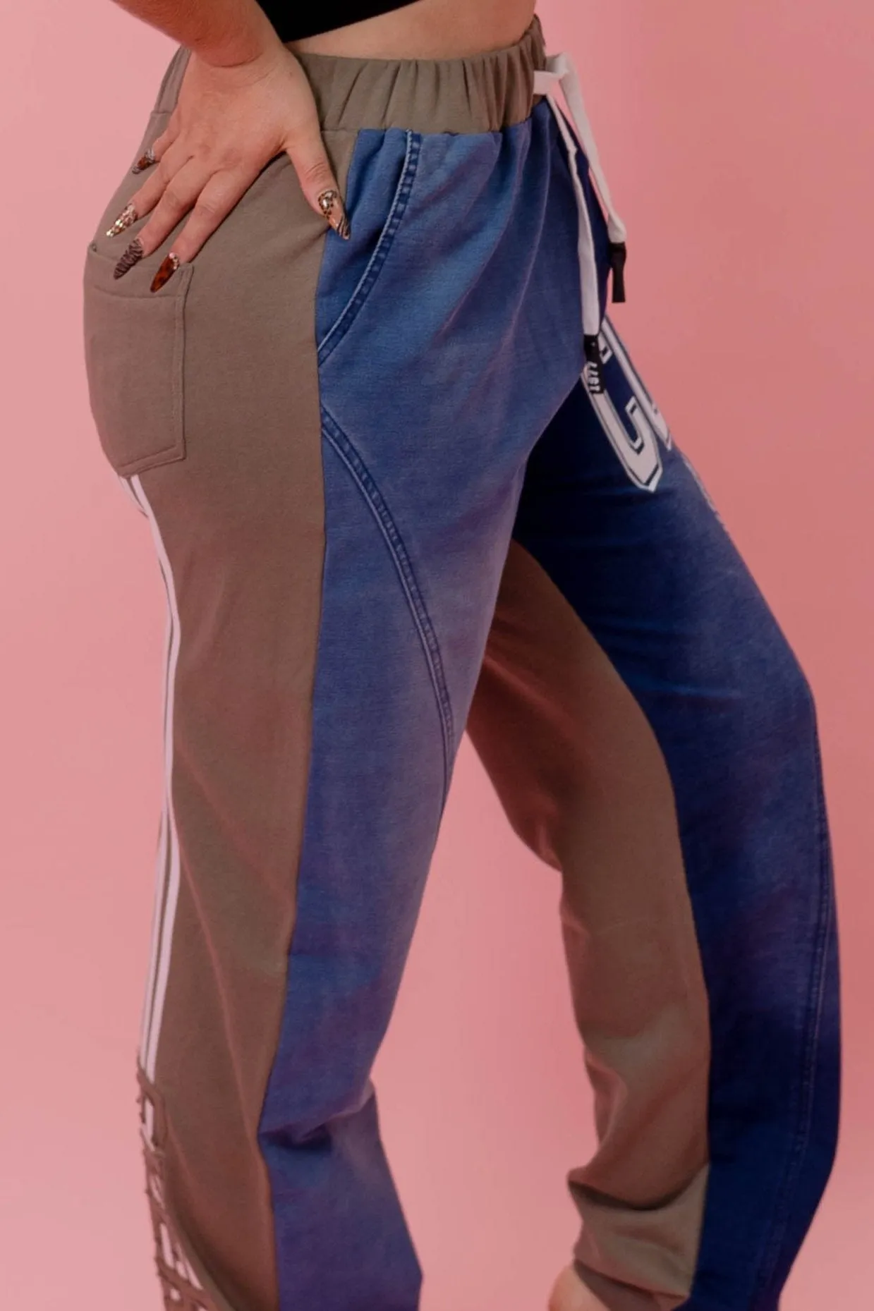 CONTRAST GREN JEANS
