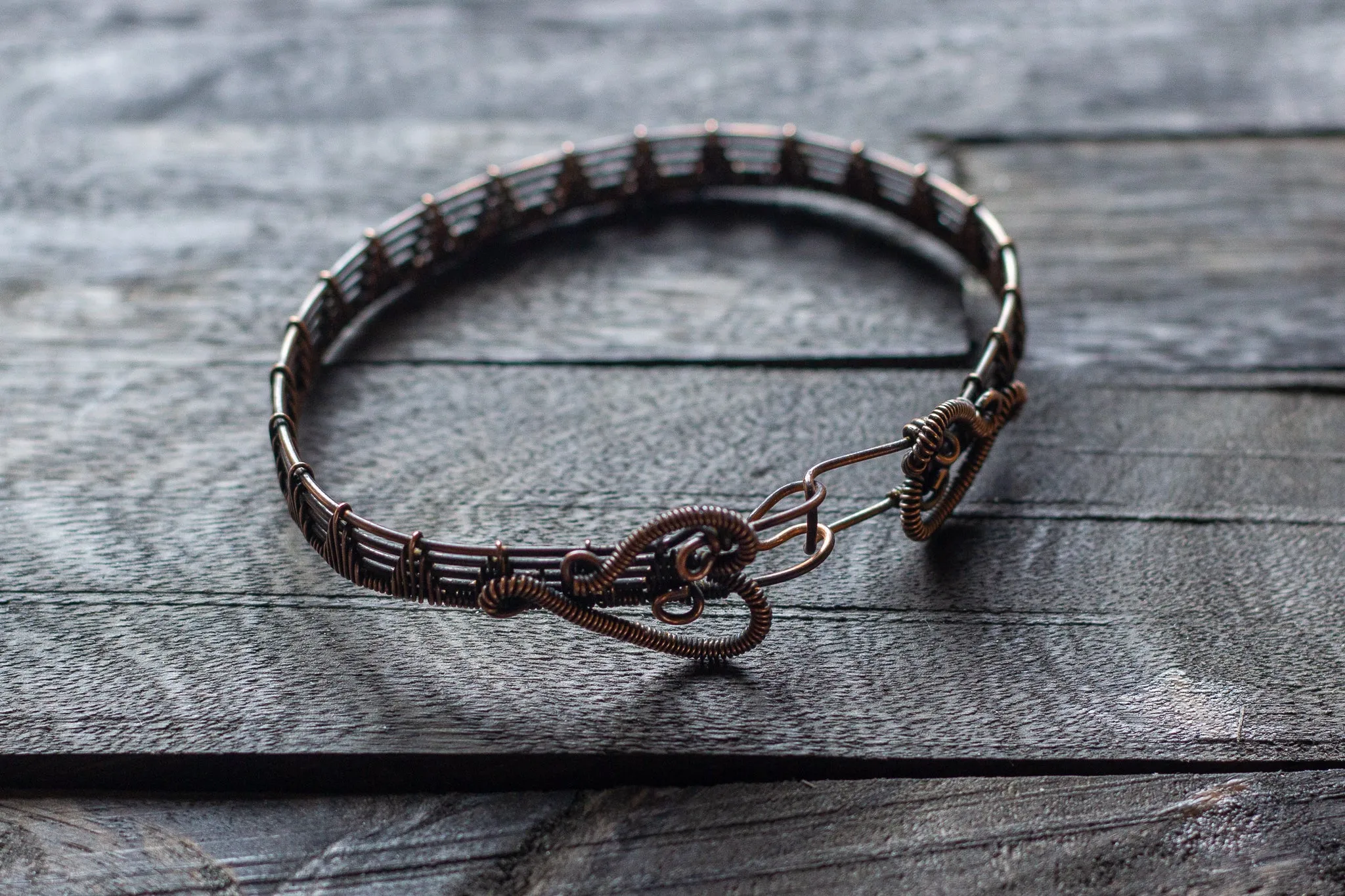 Copper "Rhythm" Weave Bracelet
