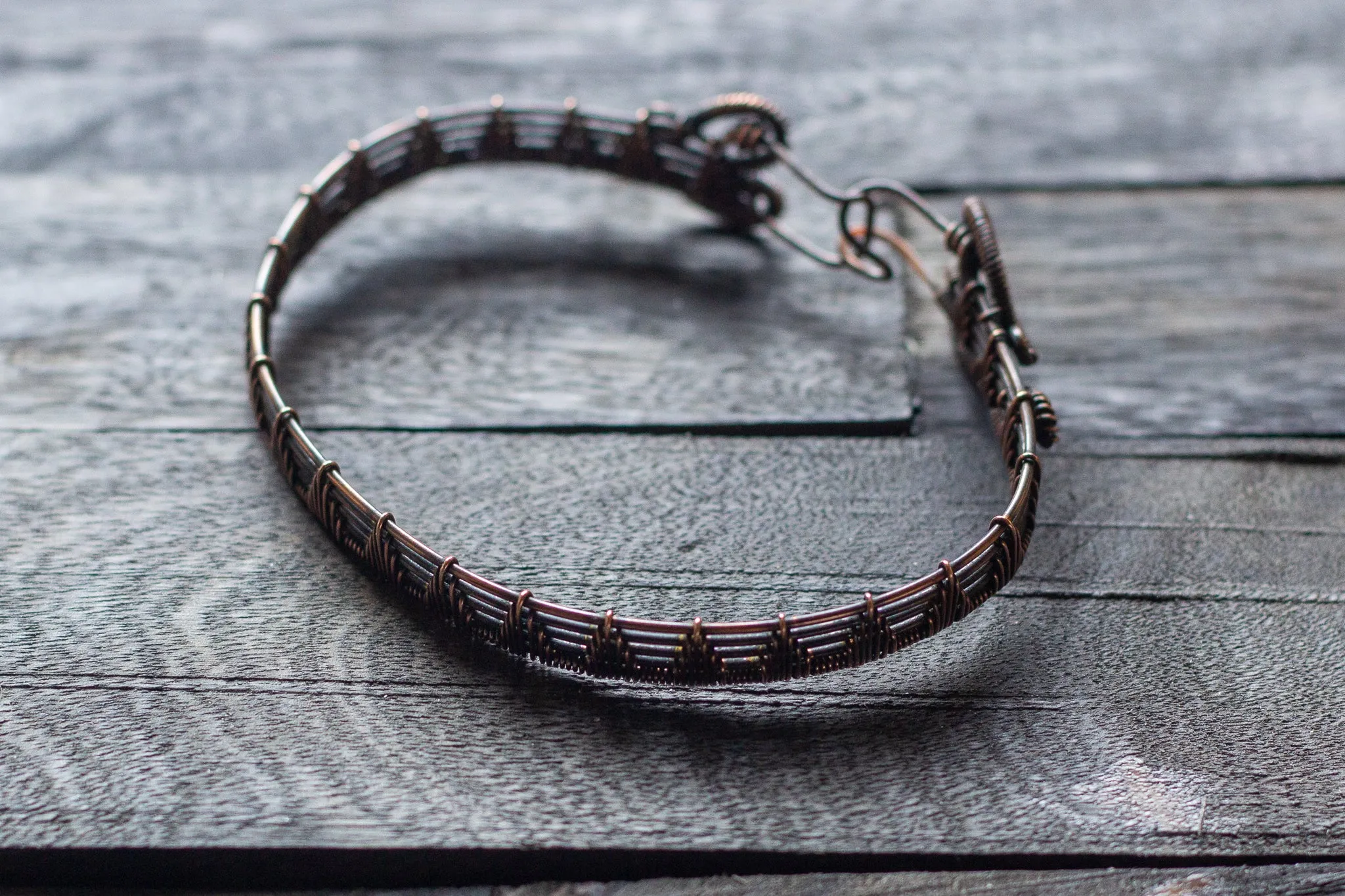 Copper "Rhythm" Weave Bracelet
