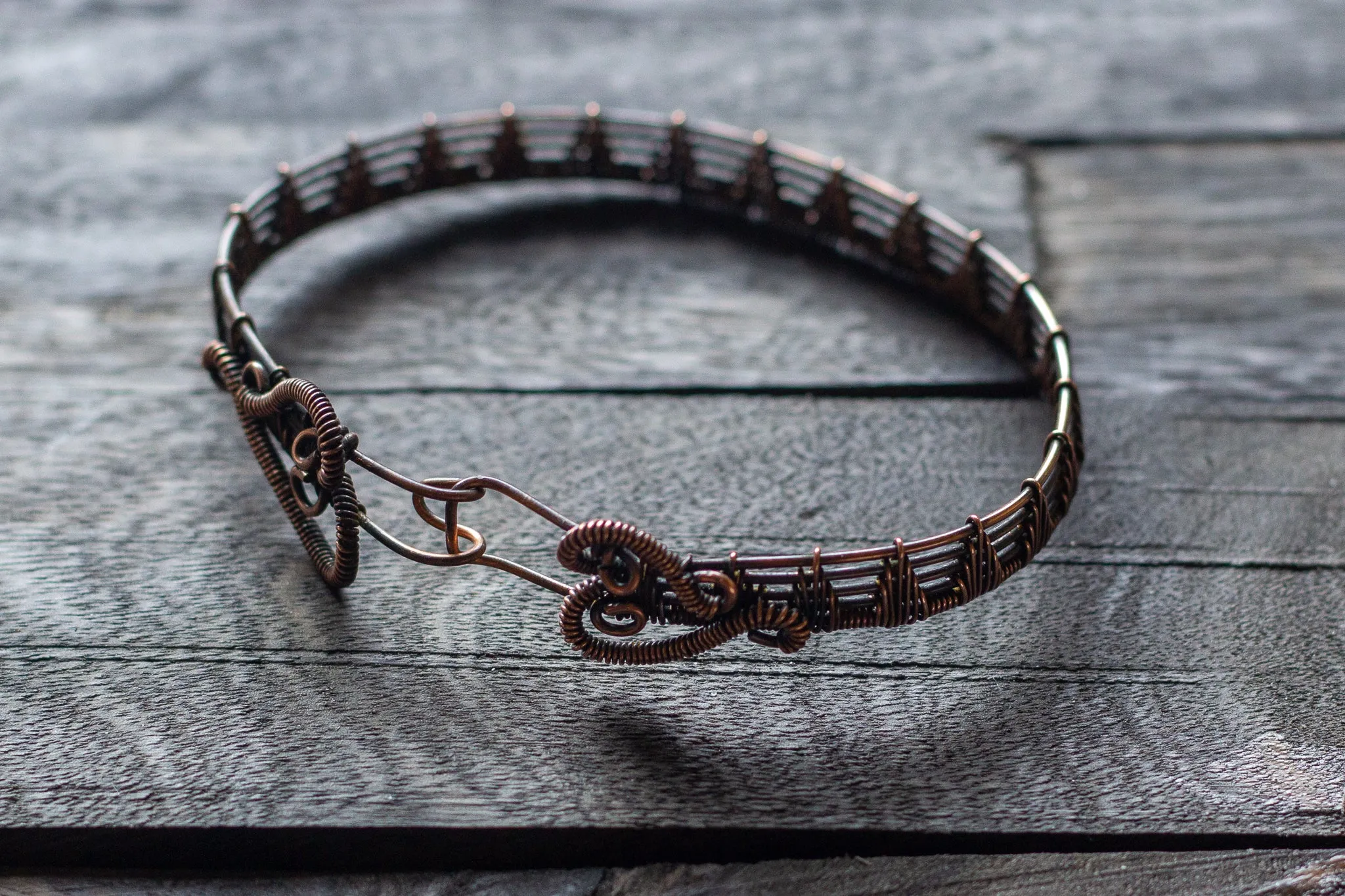Copper "Rhythm" Weave Bracelet