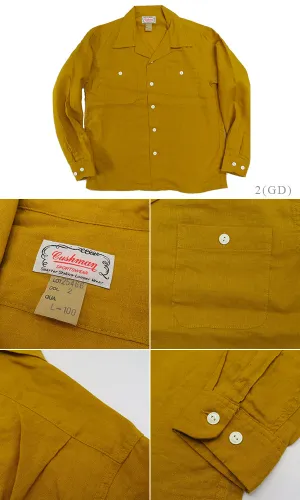 CUSHMAN 『LINEN OPEN COLLAR SHIRTS』