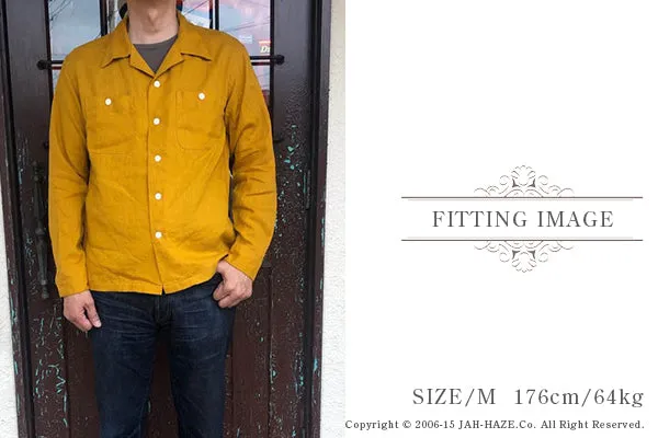 CUSHMAN 『LINEN OPEN COLLAR SHIRTS』