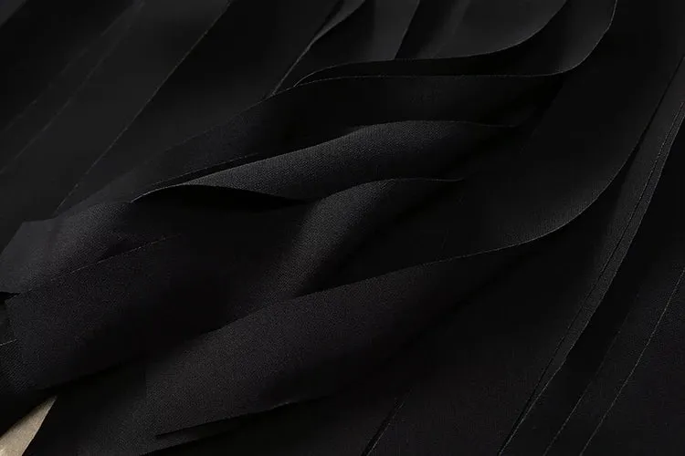 Cyrillia Solid Color Tassel Dress