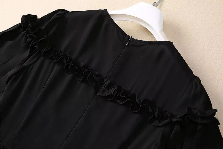 Cyrillia Solid Color Tassel Dress