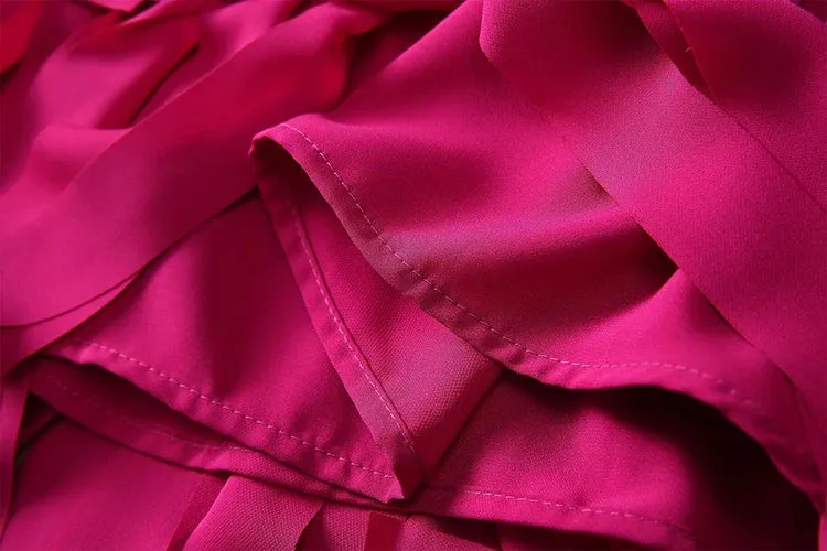 Cyrillia Solid Color Tassel Dress