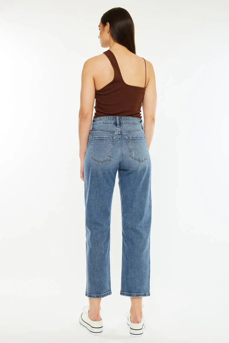 Dark High Rise Straight Kancan Jeans