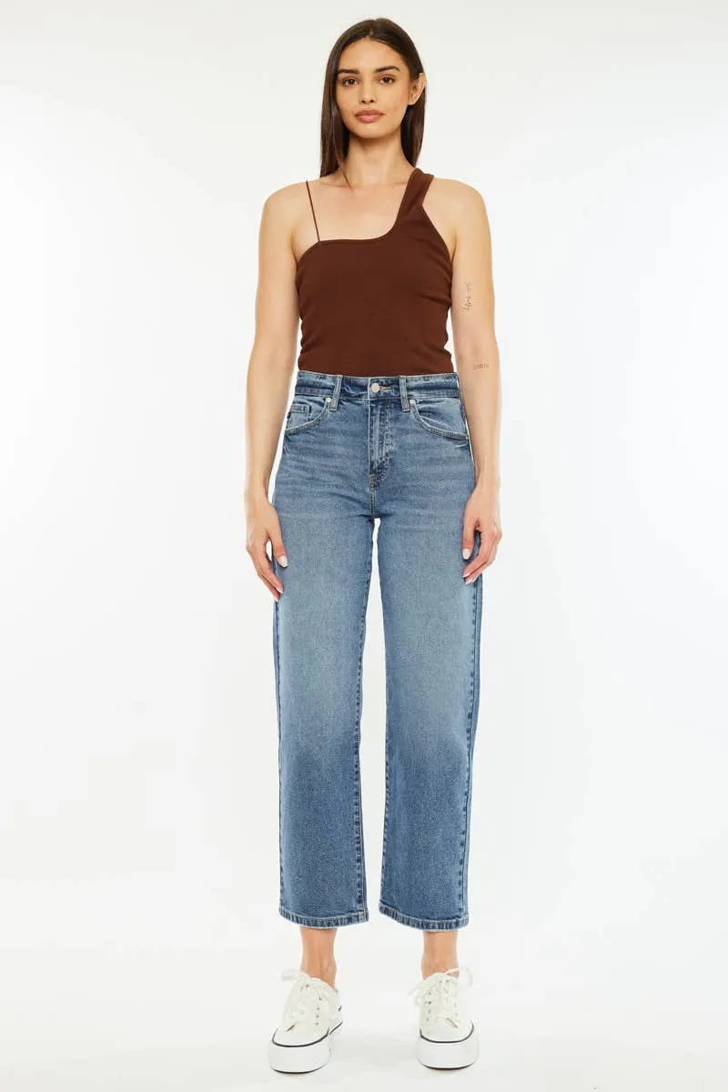 Dark High Rise Straight Kancan Jeans