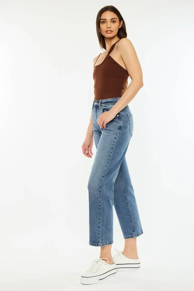 Dark High Rise Straight Kancan Jeans