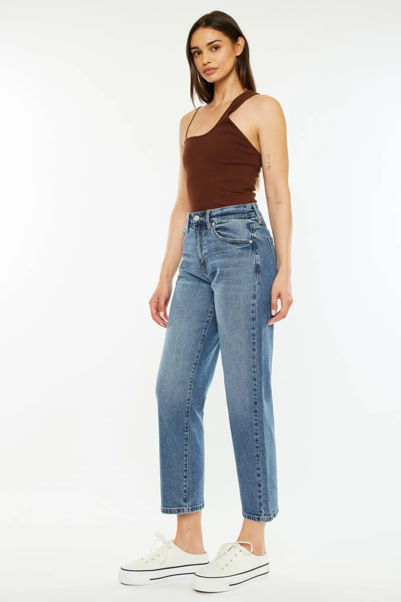 Dark High Rise Straight Kancan Jeans