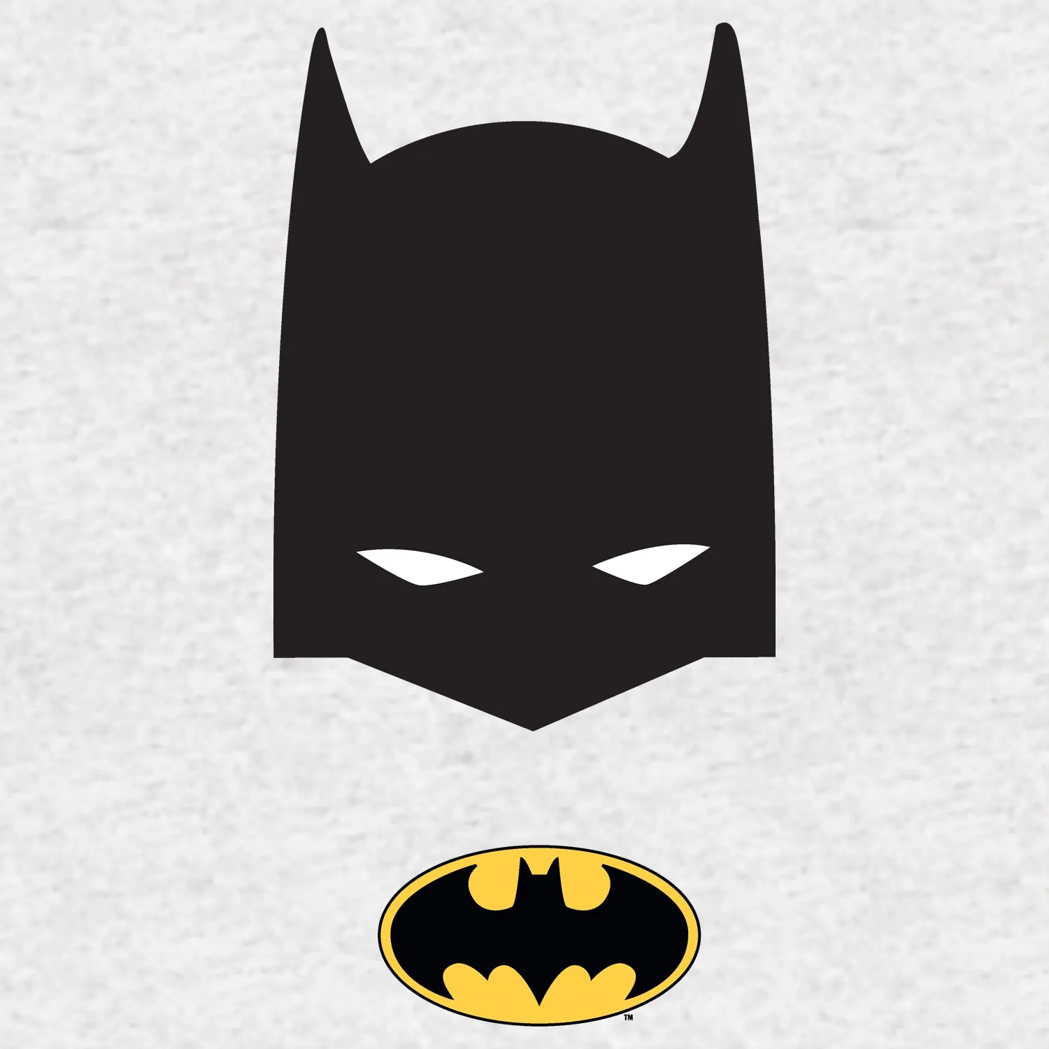 DC Comics Batman Logo Mask Official Kid's T-Shirt (Sports Grey)
