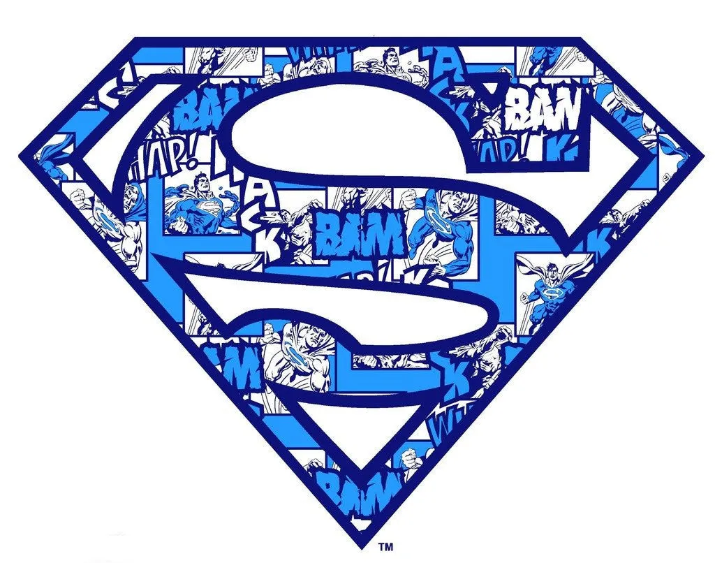DC Comics Superman Logo Collage Official Men's T-shirt (White)