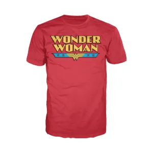 DC Comics Wonder Woman Logo Classic 02 Official Men's T-shirt (Red)