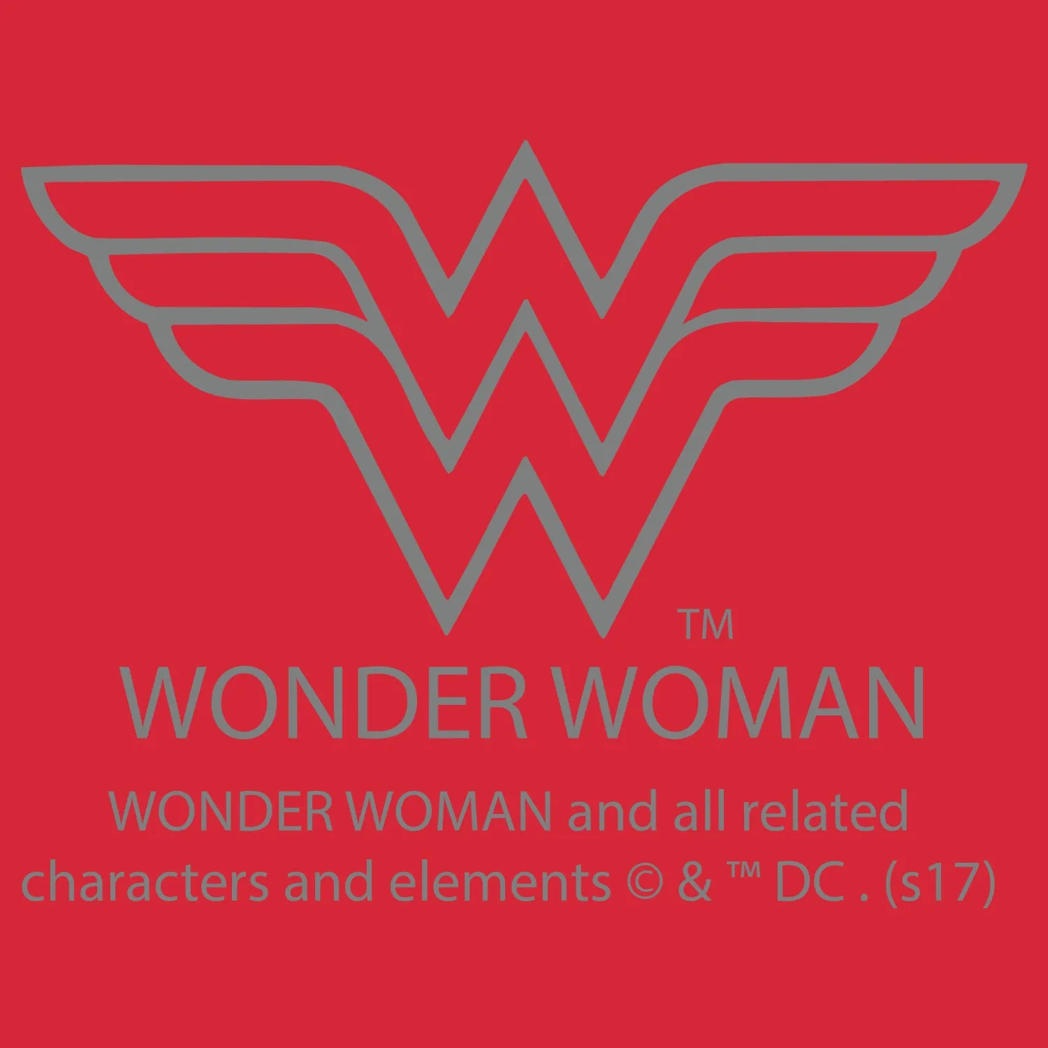 DC Comics Wonder Woman Logo Classic 02 Official Men's T-shirt (Red)