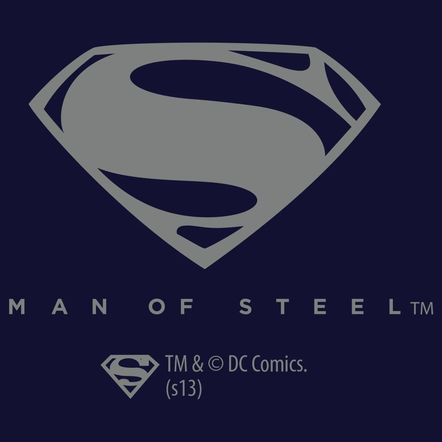 DC Man Of Steel Textured Logo Official Men's T-shirt (Navy)