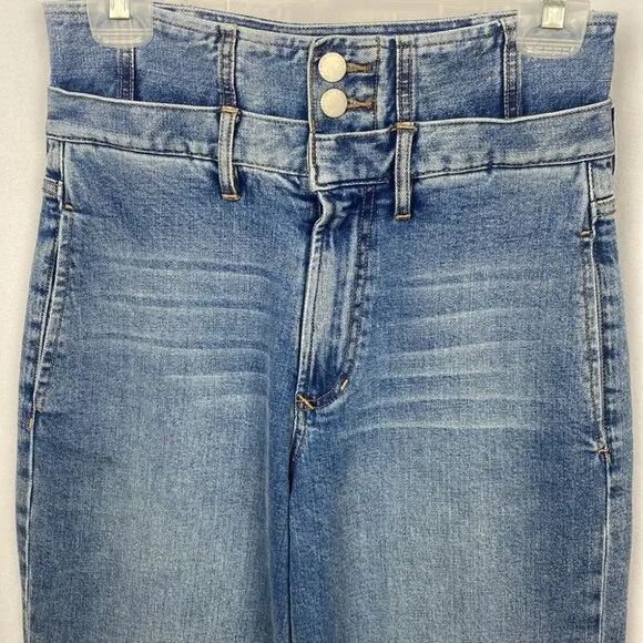 DEAR JOHN Flared Wide Leg Wyat Landmark Double Waistband Jeans - Size 27