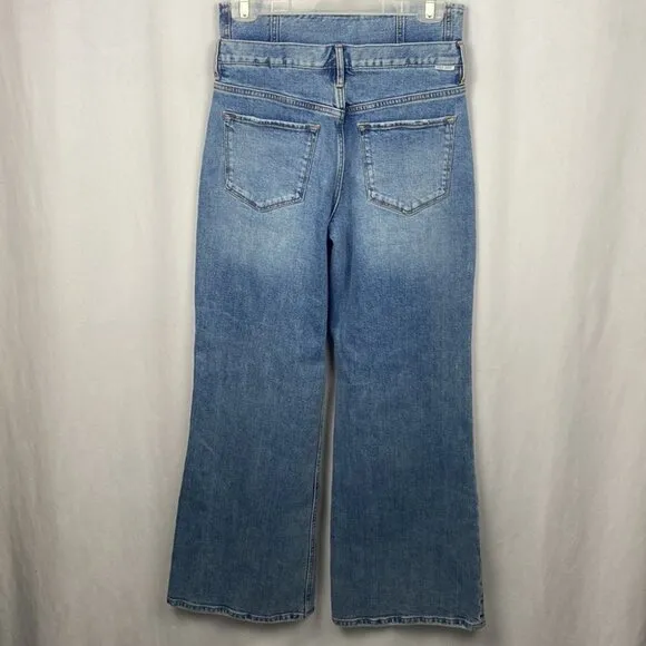 DEAR JOHN Flared Wide Leg Wyat Landmark Double Waistband Jeans - Size 27