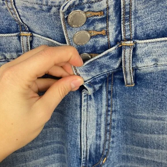 DEAR JOHN Flared Wide Leg Wyat Landmark Double Waistband Jeans - Size 27