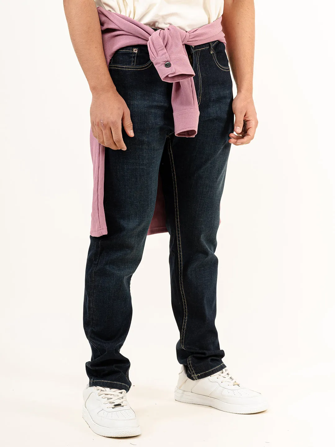 Deep Indigo Plain Slim Fit Denim jeans