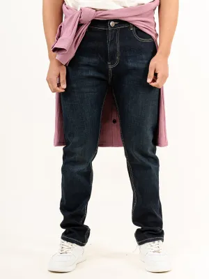 Deep Indigo Plain Slim Fit Denim jeans