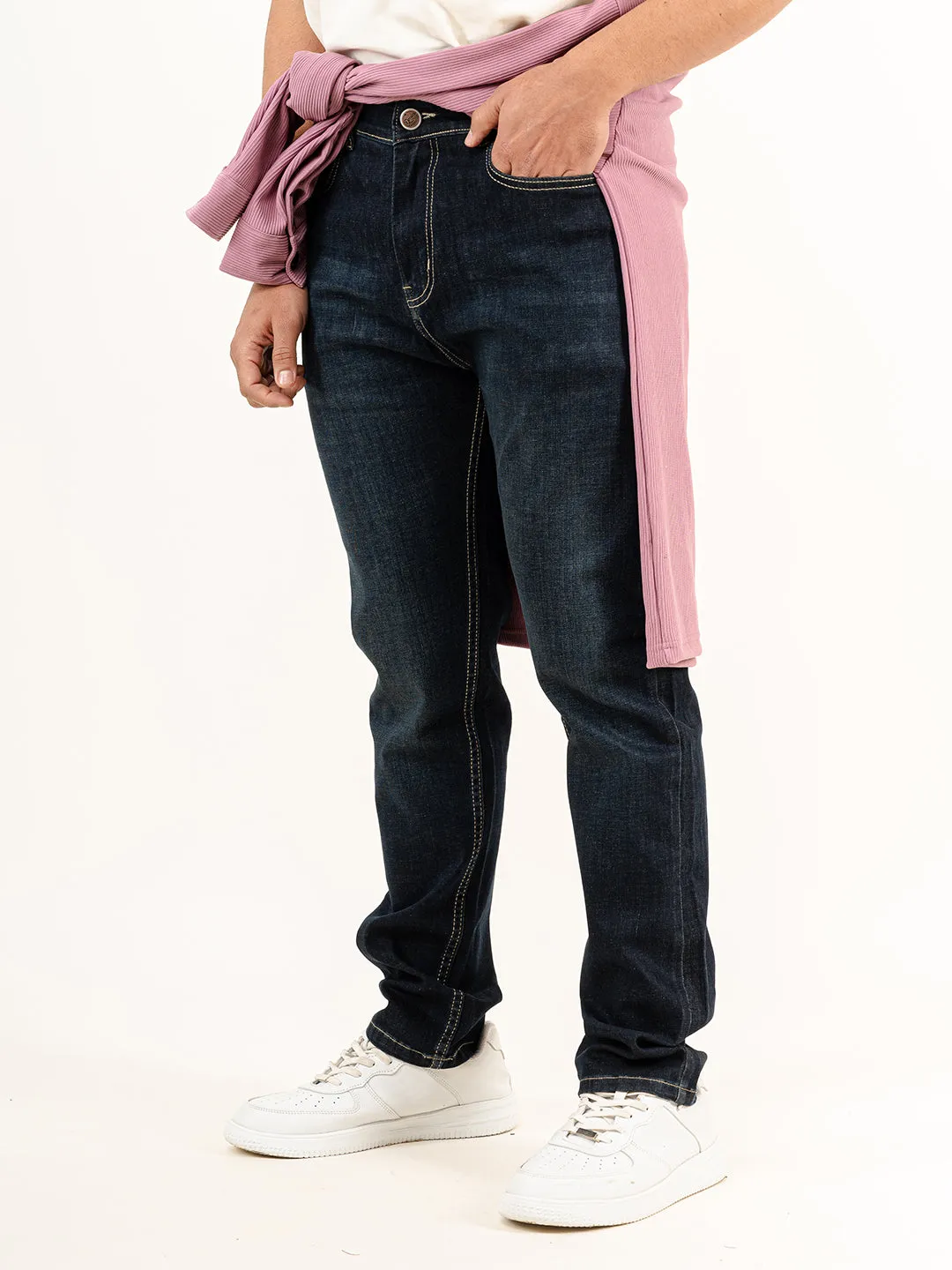 Deep Indigo Plain Slim Fit Denim jeans