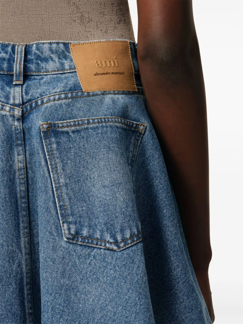 Denim mini skirt