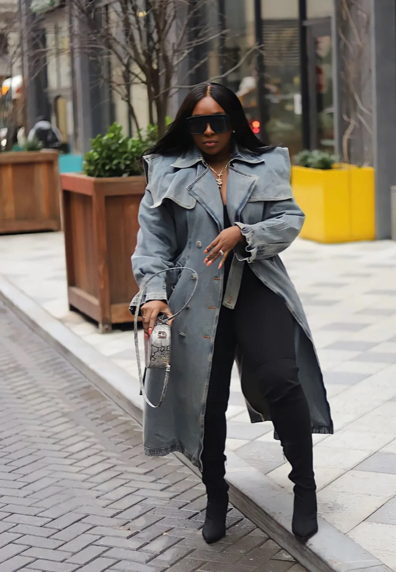 Denim Trench Coat