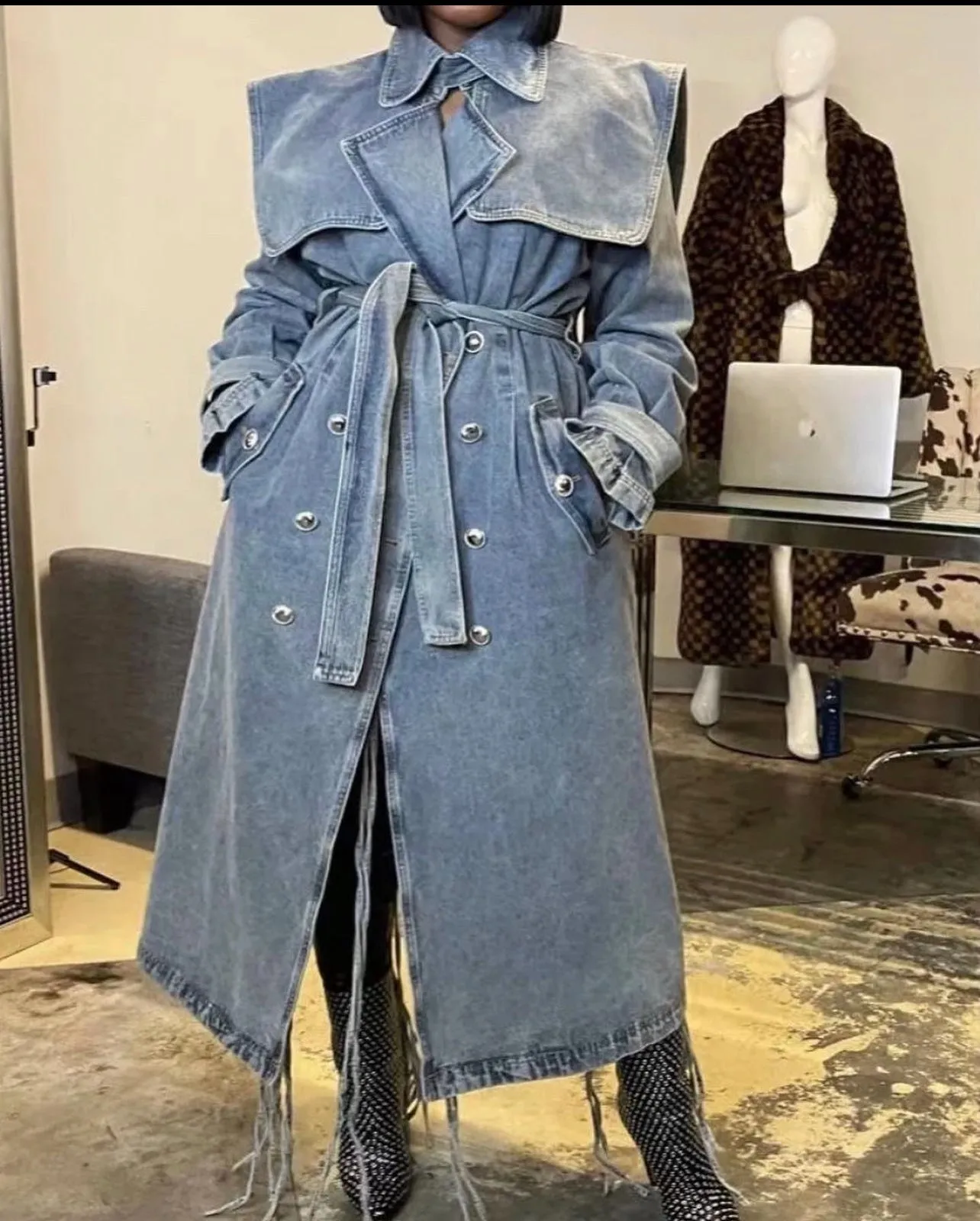 Denim Trench Coat