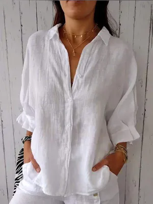 Denisse® | Relaxed Fit Cotton-Linen Summer Shirt