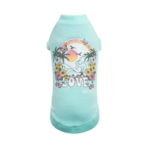 Dog Graphic Tee - Aqua