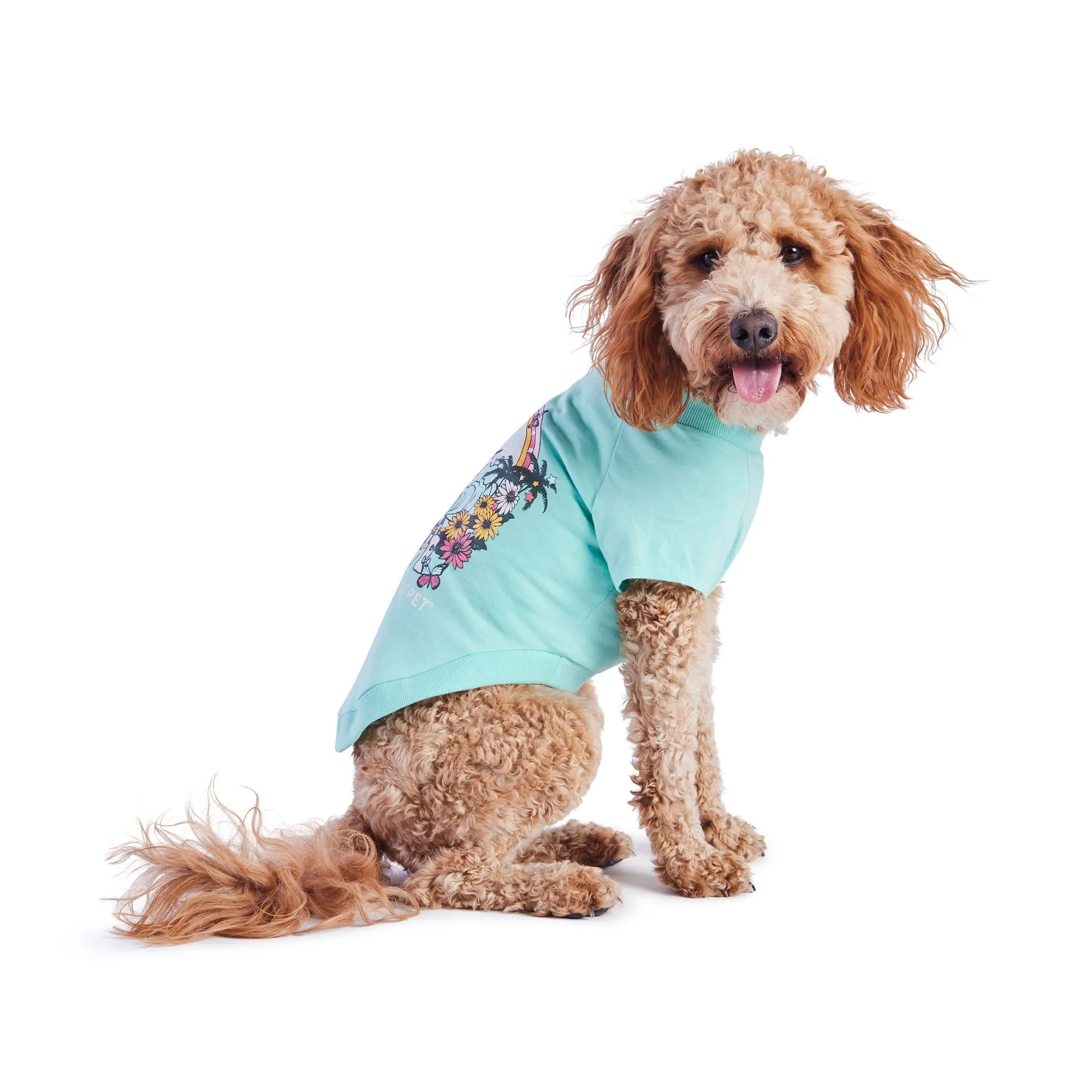 Dog Graphic Tee - Aqua