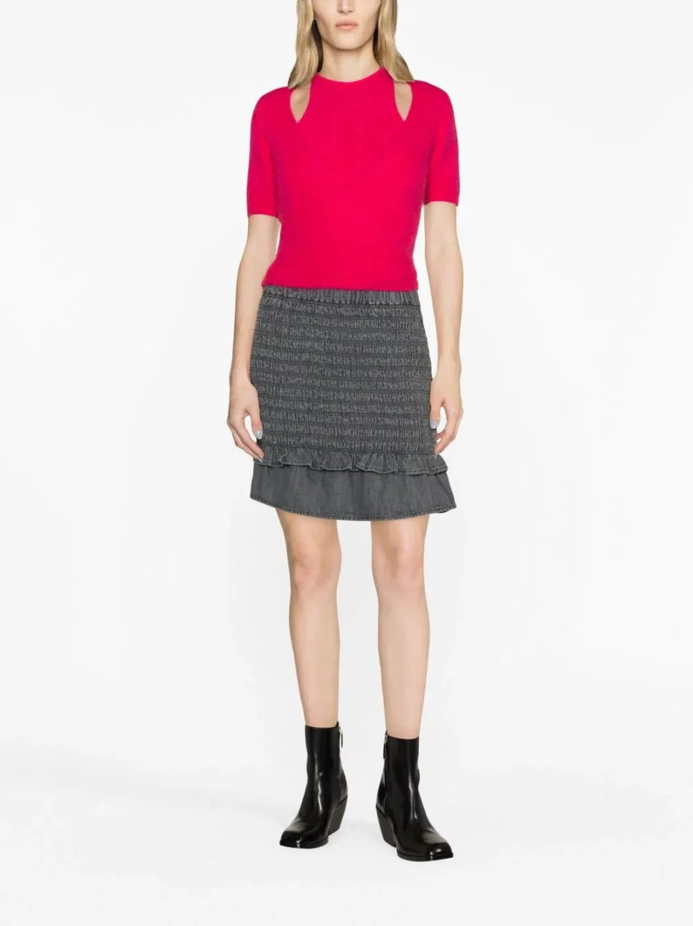 Dorela Cotton Denim Miniskirt
