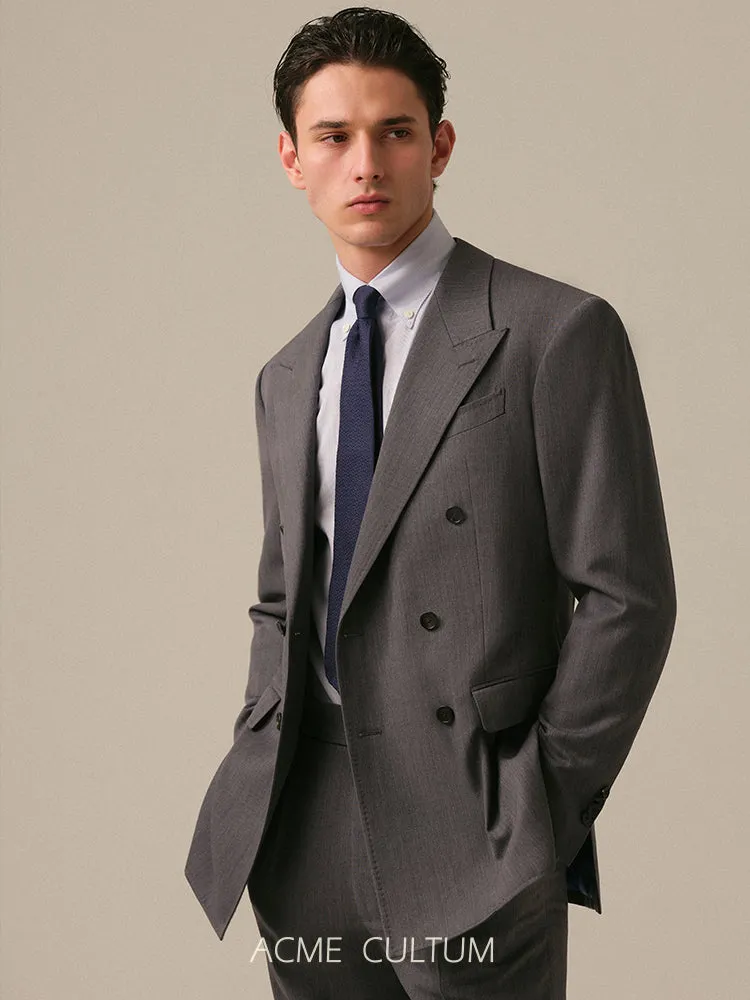 Double-Breasted Wool Suit