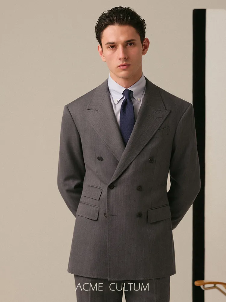 Double-Breasted Wool Suit
