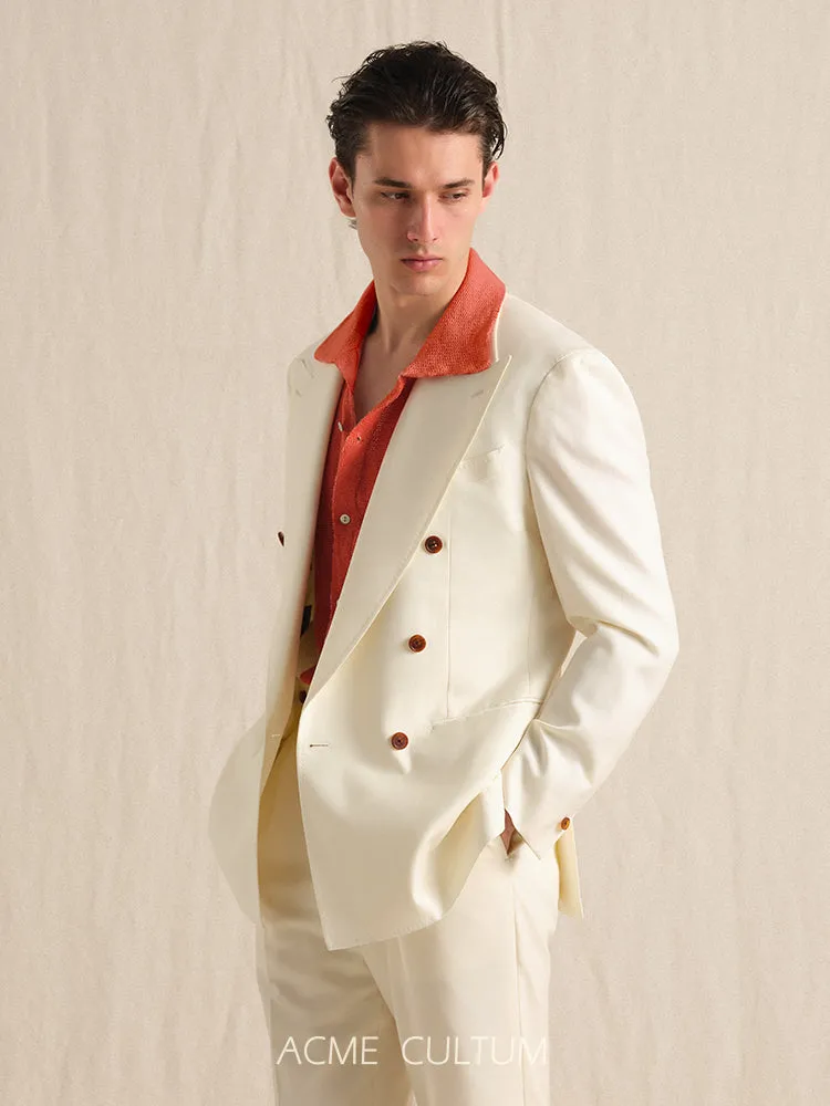 Double-Breasted Wool Suit