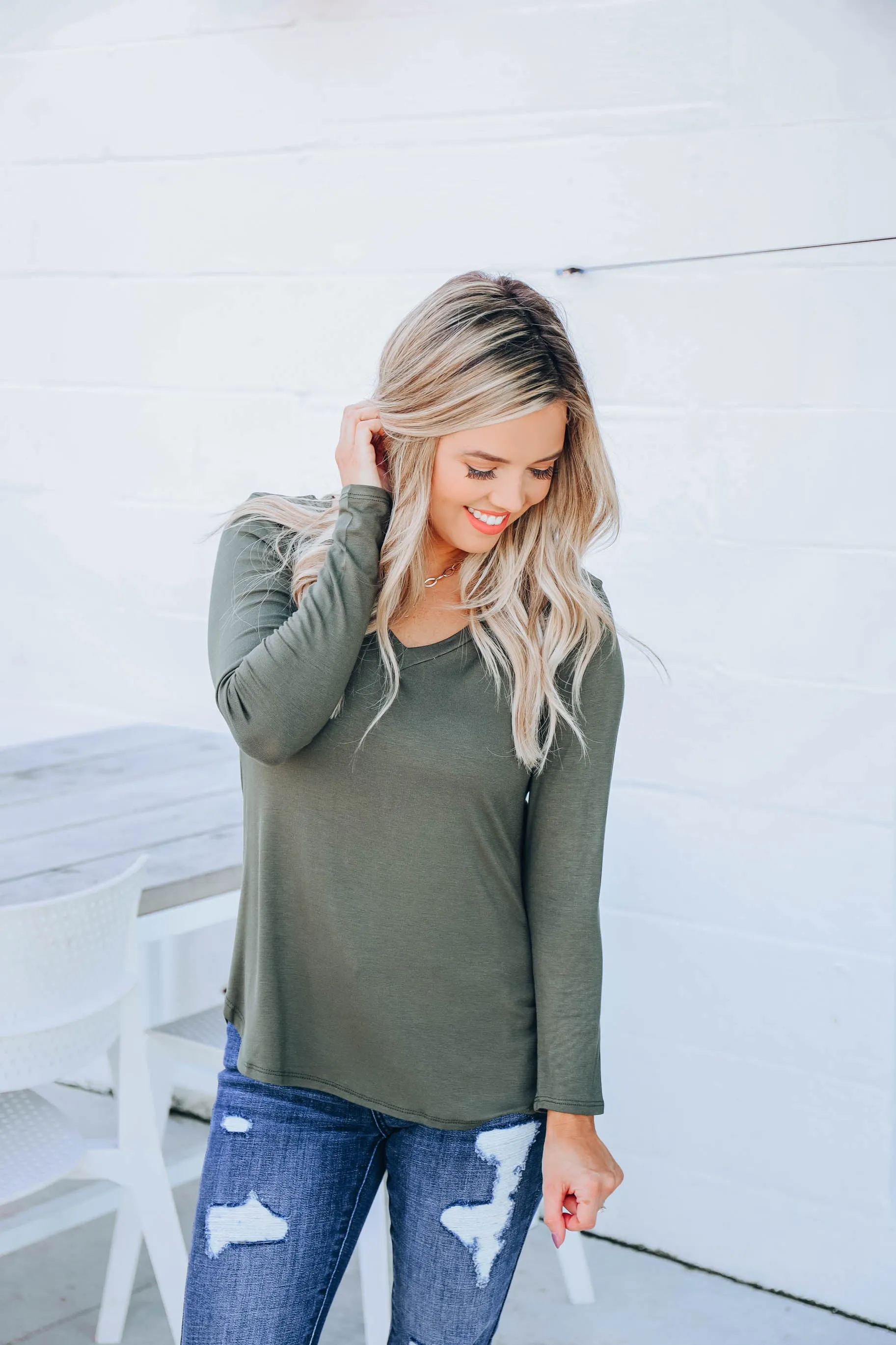 Easy Peasy Top - Olive