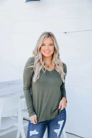 Easy Peasy Top - Olive