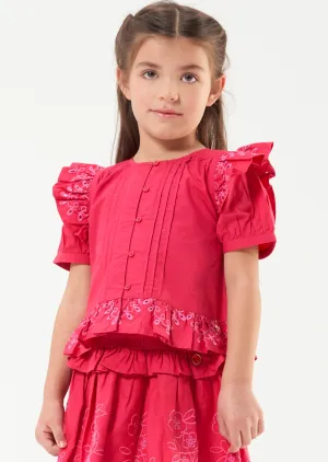 Eden Broderie Button Through Top