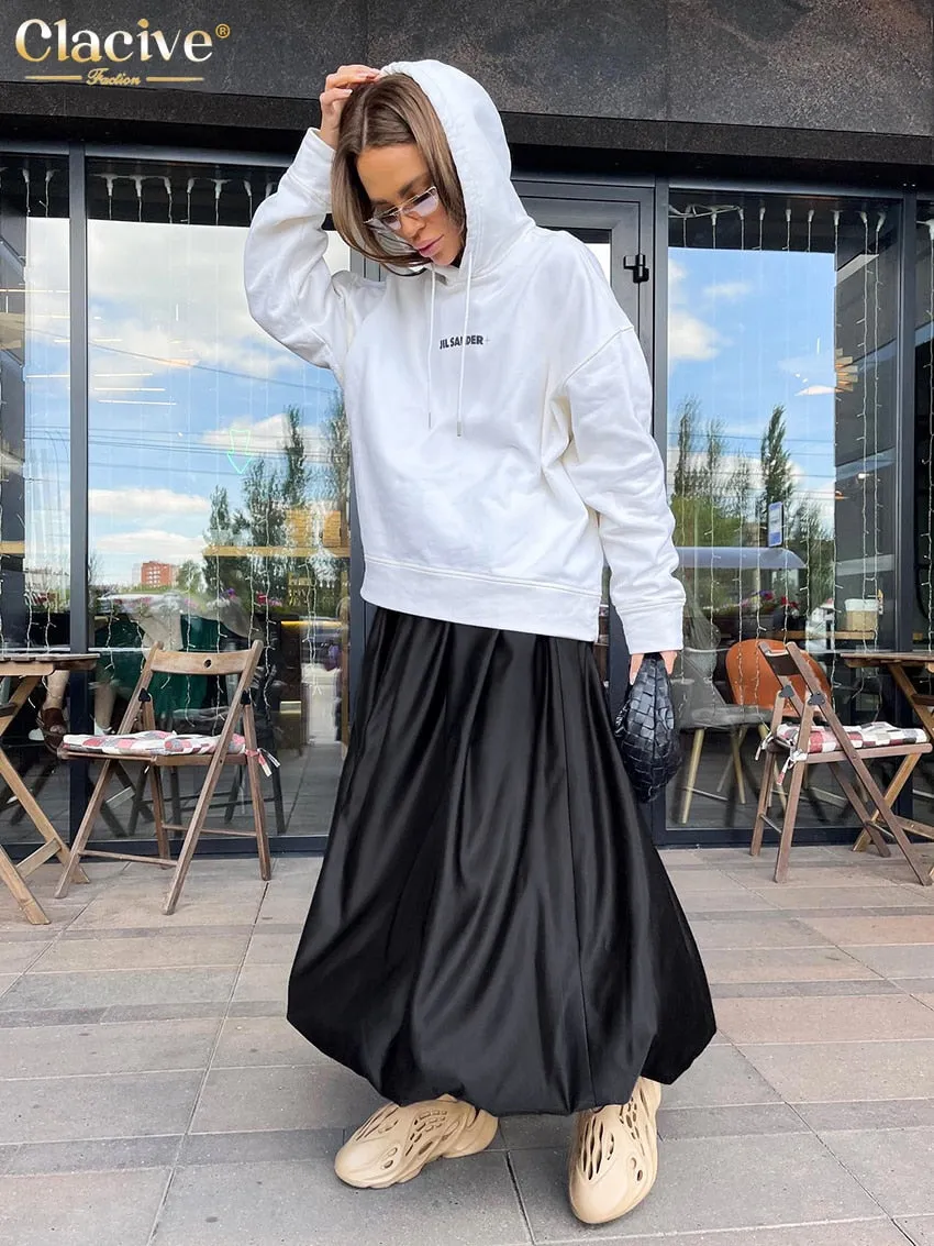 Elegant Beige Satin Skirt