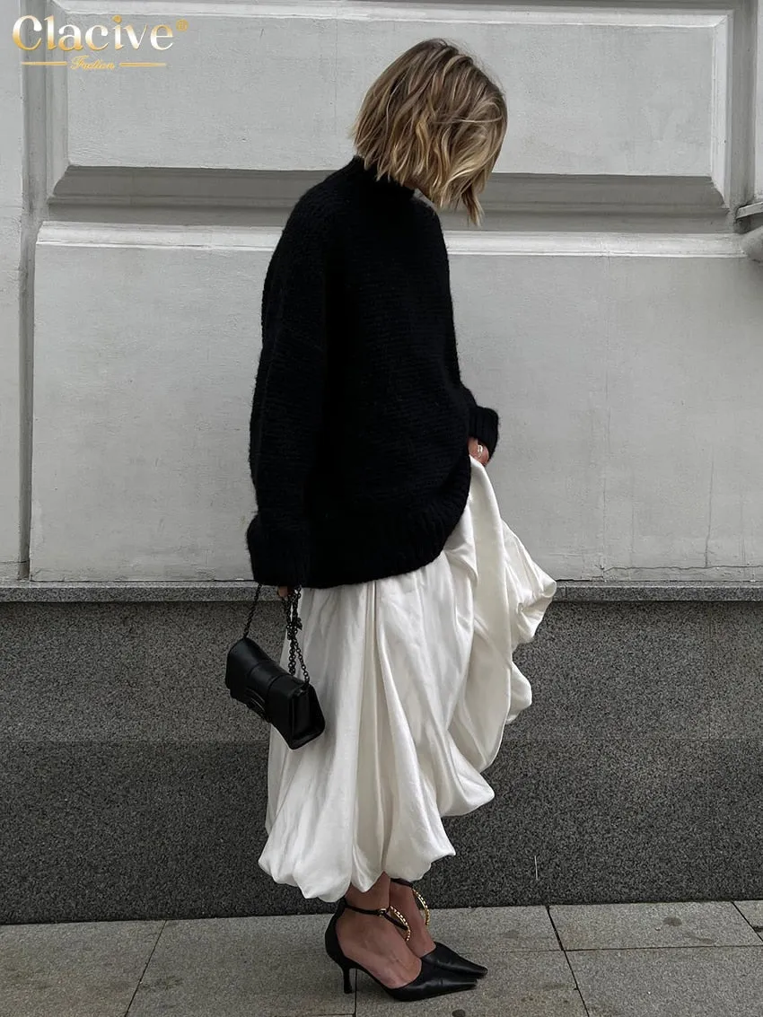 Elegant Beige Satin Skirt