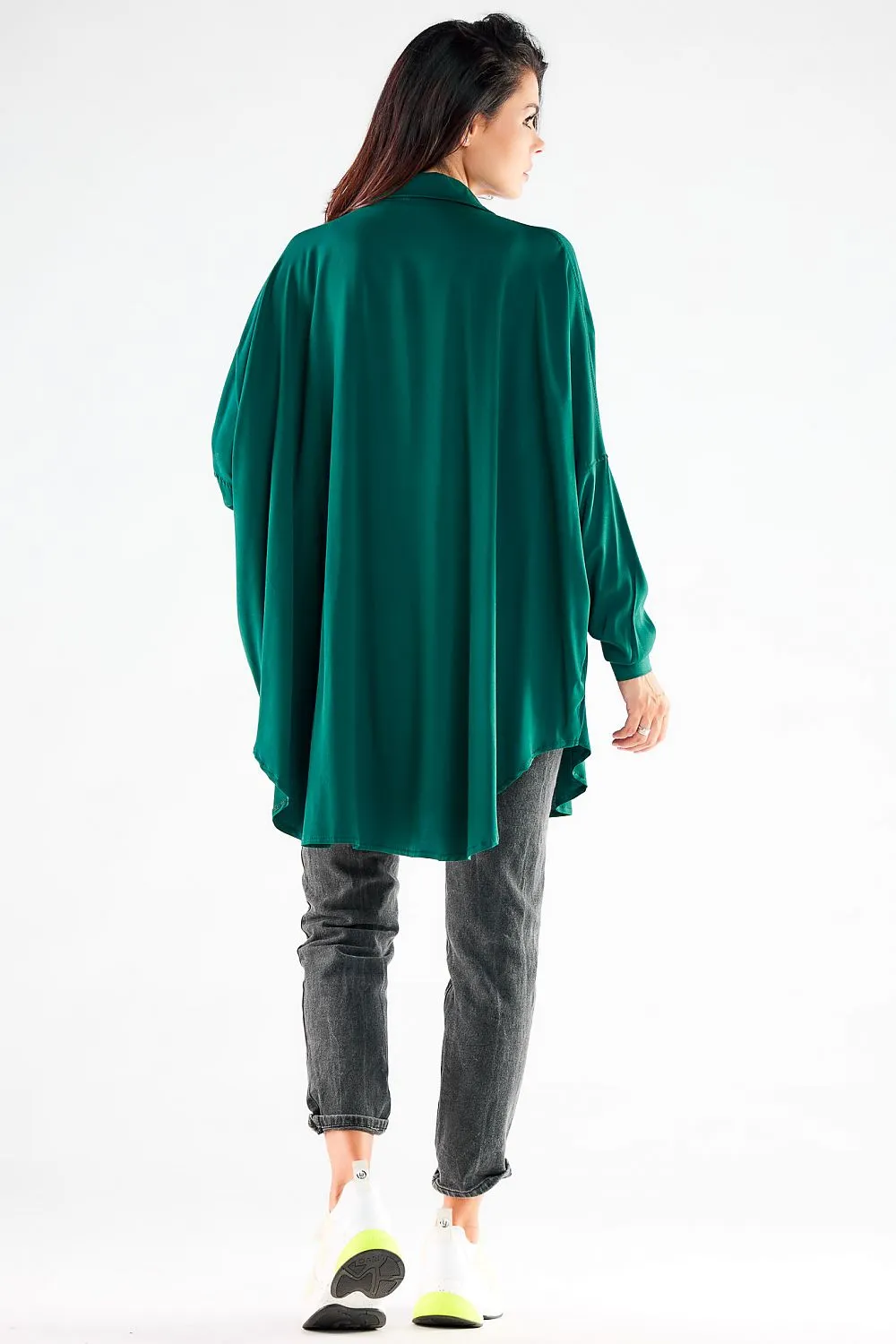 Elegant Draped Oversized Shirt