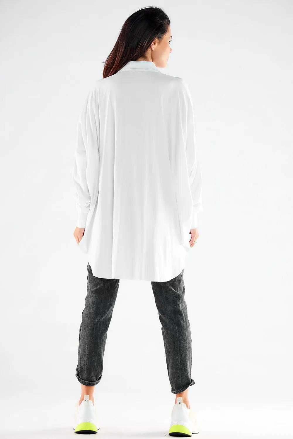 Elegant Draped Oversized Shirt