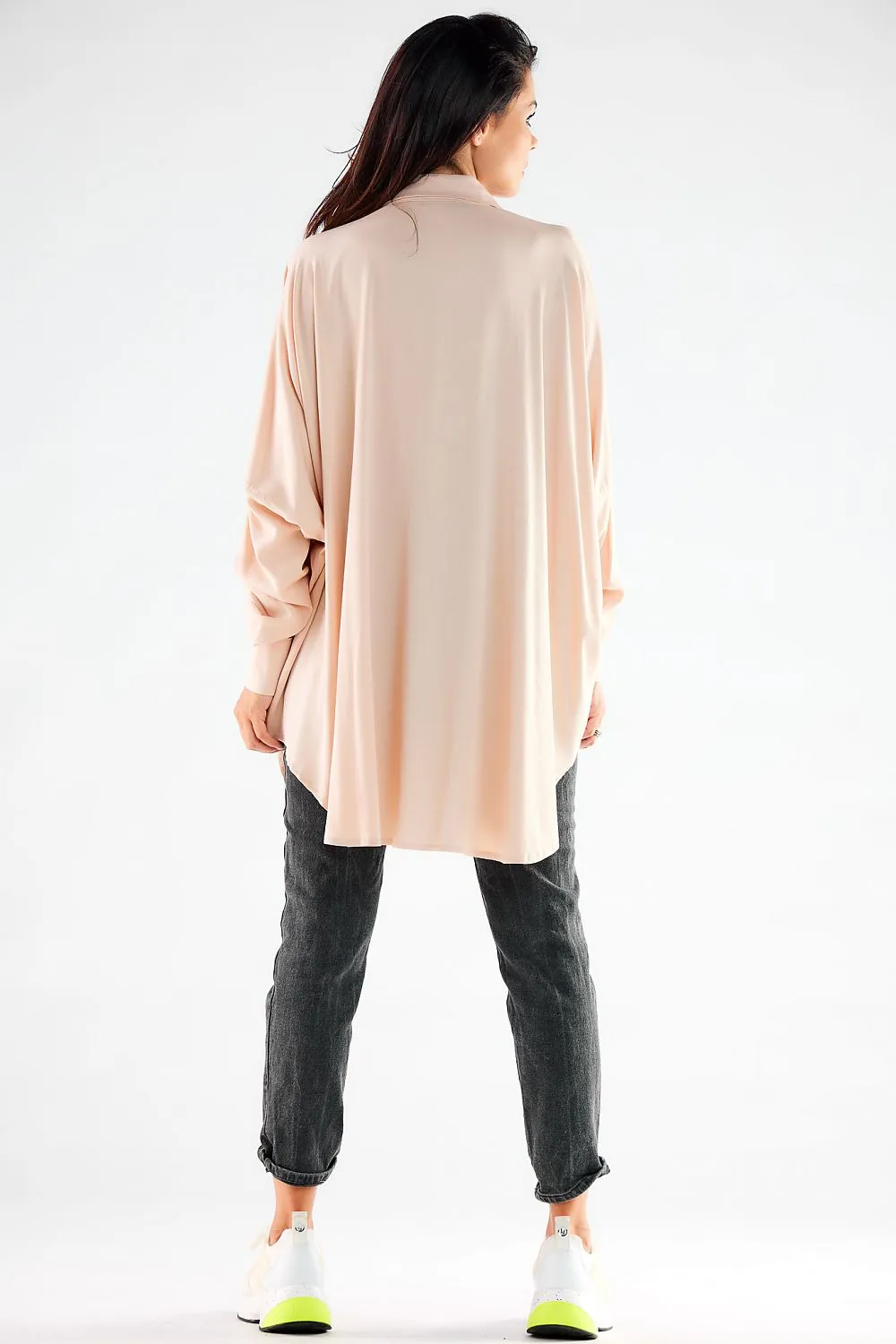 Elegant Draped Oversized Shirt